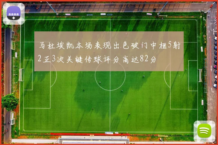 马杜埃凯本场表现出色破门中框5射2正3次关键传球评分高达82分